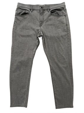 Travis Mathew Jeans Mens Size 34 Denim 5-Pockets Slim Straight Stretch Gray
